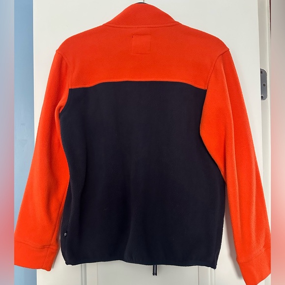 NAUTICA Size M (10/12) Boys Orange and Navy Warm Fall/Winter Jacket with Pockets - Picture 4 of 4